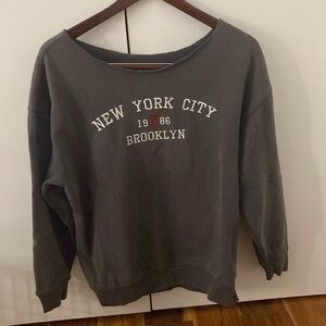 Off the shoulder sweatshirt